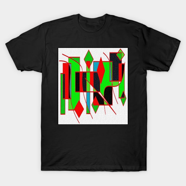 Green red and black T-Shirt by osileig